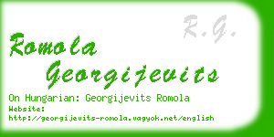 romola georgijevits business card